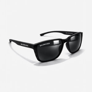 Matte black square sunglasses