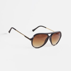 Brown gradient aviator sunglasses
